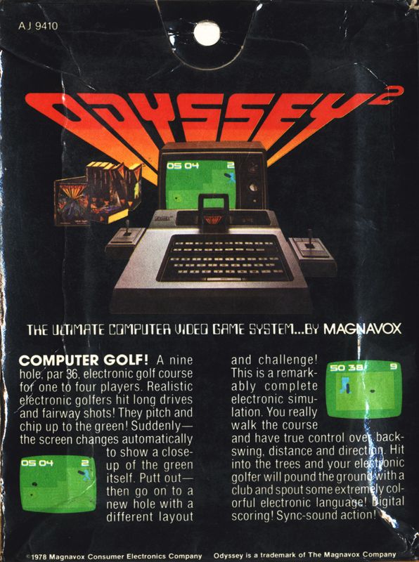 Computer Golf box art for Odyssey 2